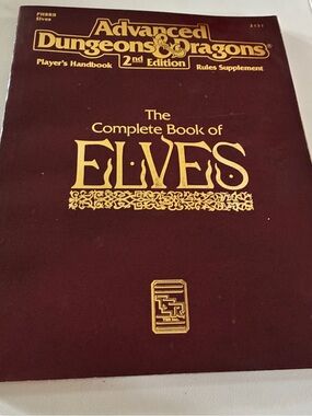 Advanced Dungeons & Dragons 2nd Edition Complete Elves Handbook #2131 (1992)